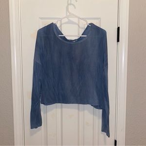 Blue Crop Long sleeve